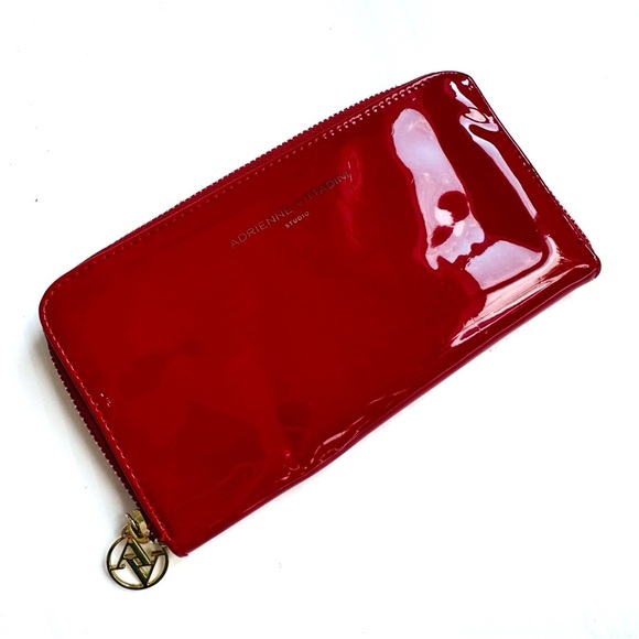 Adrienne Vittadini Glossy Red Wallet - Picture 1 of 7